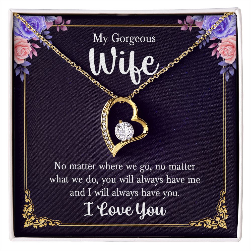Birthday Gifts For Wife, Necklace Gifts For Wife From Husband, To My Wife Jewelry For Women , To My Wife Necklace  from Husband Wedding Anniversary Present For Wife, Beautiful Wife Jewelry Christmas15 Forever Love Necklace