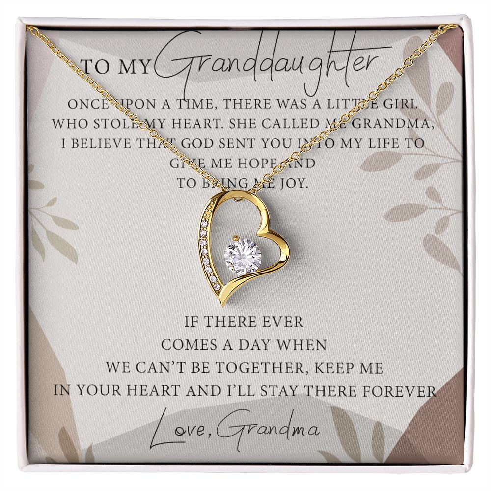 To My Granddaughter Forever Love Necklace Message Card Jewelry for Granddaughter 175192553120