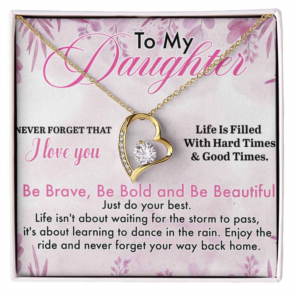 Jewelry Pendant Present for Daughter, To My Daughter Gift Necklace from Mom, Mother Daughter Gift Ideas, Birthday Christmas Gift Graduation Gifts for Daughters, Mother and Daughter Necklace 13 Forever Love Necklace