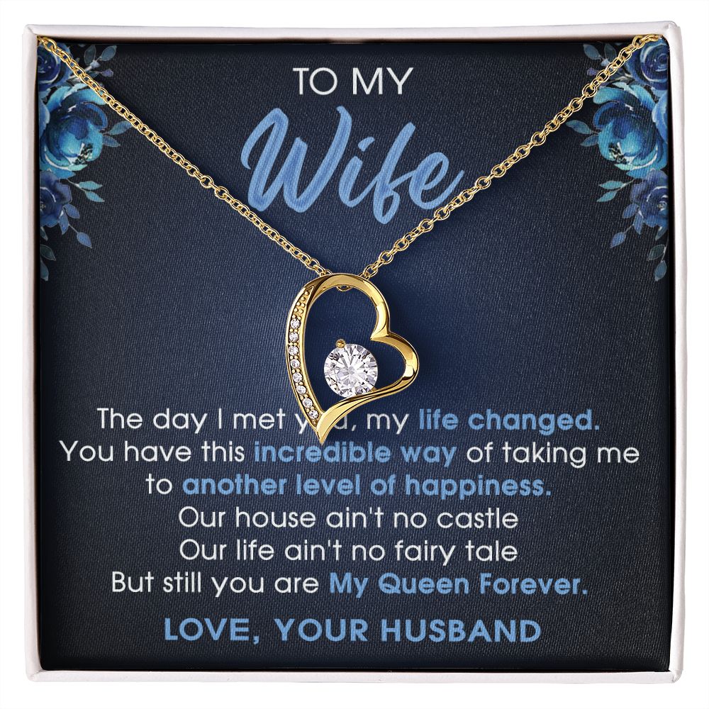 To My Wife Gift Jewelry Gift For Wife Birthday Gift For Wife Necklace For Wife Forever Love Necklace