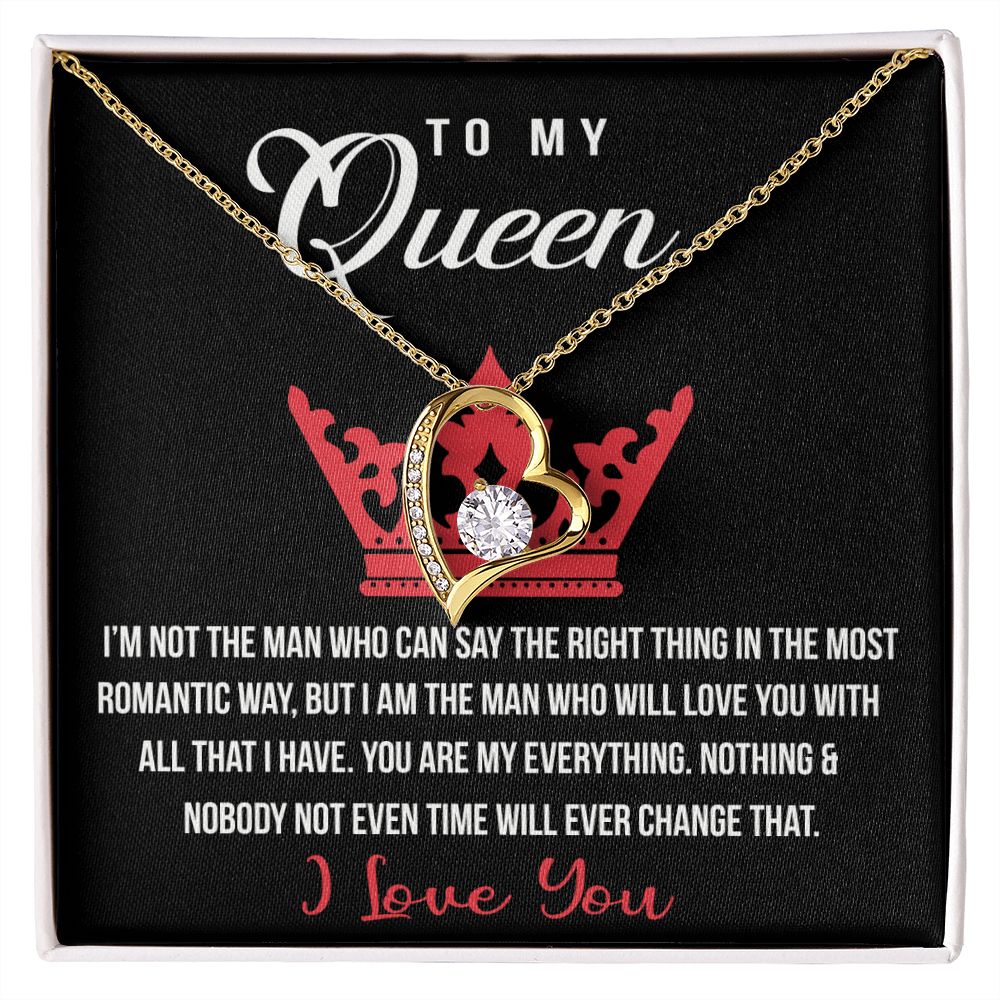 To My Queen Love Knot Necklace, Gift For Wife Girlfriend Soulmate Future Wife Forever Love Necklace