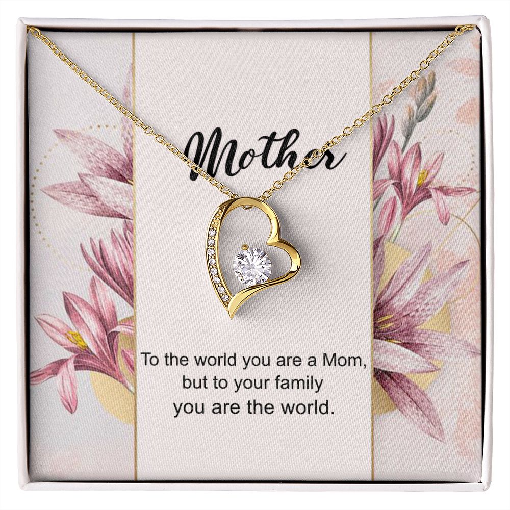 Mom Necklace Gifts for Mom from Daughter to Mom Gifts for Mothers Day from Daughter, To My Mom Necklace from Daughter to Mom Birthday Gifts Necklace with Message Card and Gift Box7 Forever Love Necklace