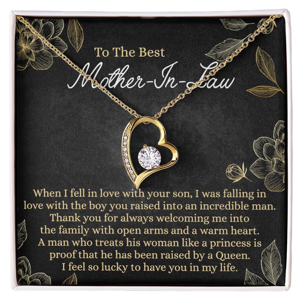 Mother In Law Gift, Cute Mother In Law Gifts Christmas, Unique Gift for Mother In Law Birthday, Best Mother In Law Gift, Mother-In-Law Gift Forever Love Necklace