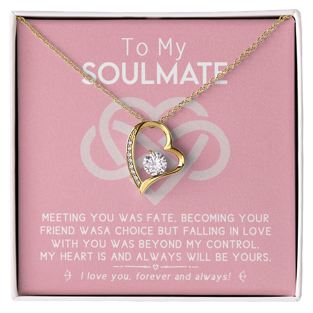 To My Soulmate Forever Love Necklace Gift For Soulmate Jewelry For Girlfriend Forever Love Necklace