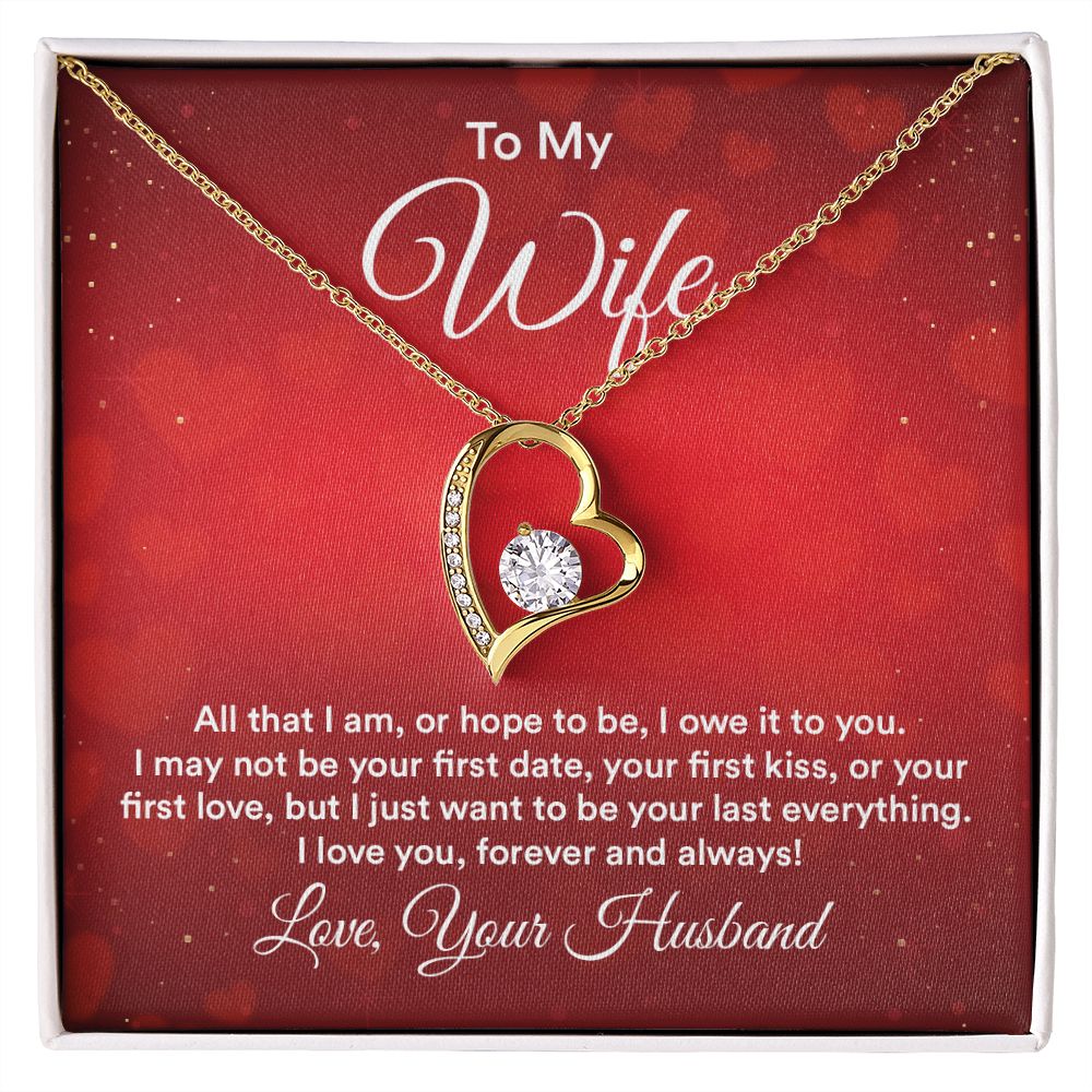 Birthday Gifts For Wife, Necklace Gifts For Wife From Husband, To My Wife Jewelry For Women , To My Wife Necklace  from Husband Wedding Anniversary Present For Wife, Beautiful Wife Jewelry Christmas30 Forever Love Necklace