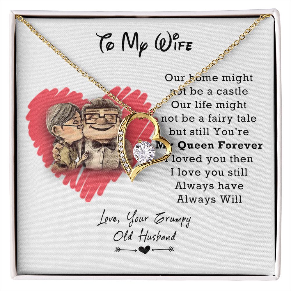 To My Wife Necklace from Husband, Personalized Necklace for Women, Luxury Necklace for Wife from Man Men, Wedding Anniversary Present For Wife, Beautiful Wife Jewelry Christmas Birthday Gifts For Wife3 Forever Love Necklace