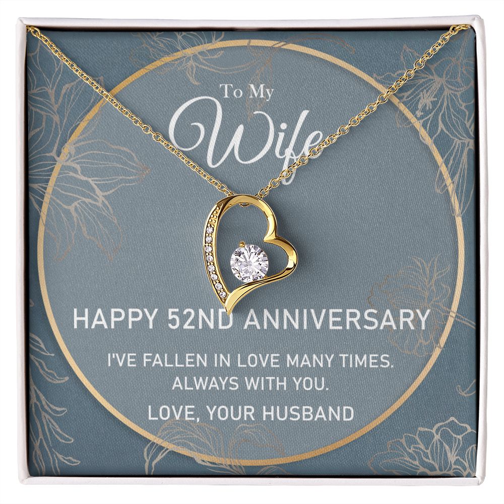 To My Wife Necklace from Husband, Personalized Necklace for Women, Luxury Necklace for Wife from Man Men, Wedding Anniversary Present For Wife, Beautiful Wife Jewelry Christmas Birthday Gifts For Wife5 Forever Love Necklace