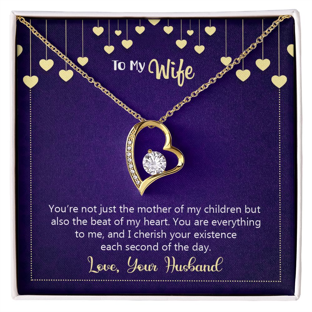 To My Wife Necklace, Wedding Anniversary Jewelry For Women, Necklace For Wife from Husband, Gift For Wife Birthday Gifts From Husband Necklace, Jewelry With Message Card In A Gift Box10 Forever Love Necklace