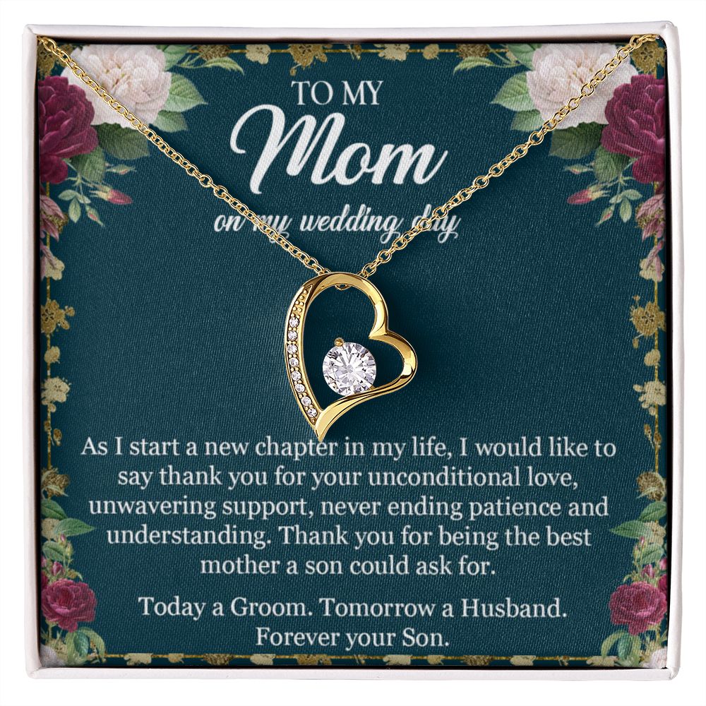 To My Mom Necklace, Gift For Mom, Mother's Day Gift from Daughter, Mom Jewelry Gift for Mothers Day, Birthday Gift for Mother, Moms Gift from Daughter Son, Necklace for Mom Mother 3 Forever Love Necklace