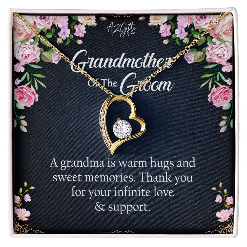 To My Grandmother Necklace, Gift for Grandmother Necklace, Mothers Day Gift For Grandma Nana, Grandma Jewelry From Grandchildren GrandKids , Jewelry Box Gift For Grandma Grandmother2 Forever Love Necklace