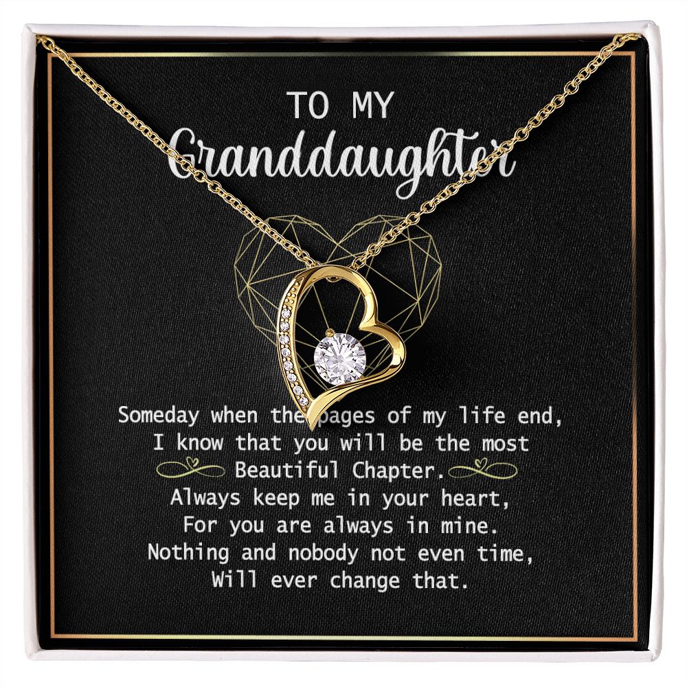 To my Granddaughter Necklace Gift For Granddaughter Birthday Congrats Graduation Forever Love Necklace
