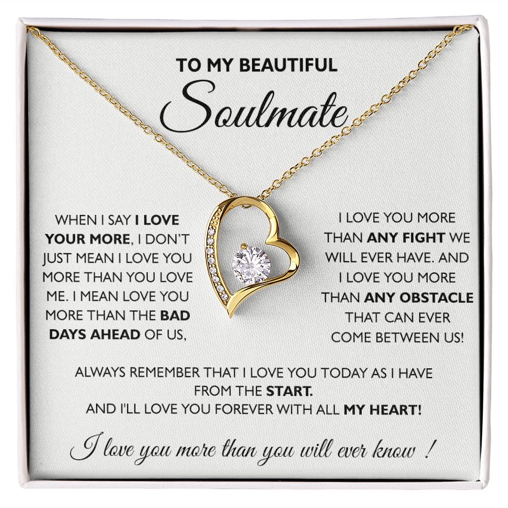 To My Soulmate Necklace Eternal Hope Necklace Valentine Day gift for Soulmate 175133533988 Forever Love Necklace