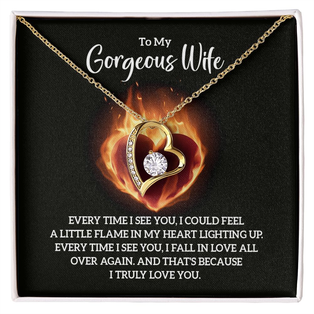 Birthday Gifts For Wife, Necklace Gifts For Wife From Husband, To My Wife Jewelry For Women , To My Wife Necklace  from Husband Wedding Anniversary Present For Wife, Beautiful Wife Jewelry Christmas32 Forever Love Necklace