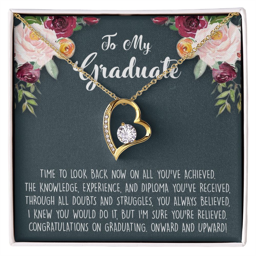 Graduation Gift Necklace for Girls Jewelry, College, High School, Elementary School, Senior Graduation Congrats Graduation Pendants Gift For Daughter, Granddaughter, Niece, Sister Forever Love Necklace