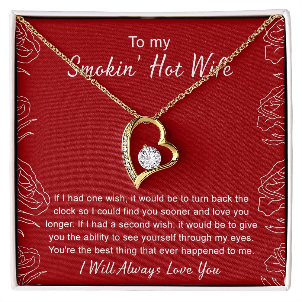 To My Wife Necklace from Husband, Personalized Necklace for Women, Luxury Necklace for Wife from Man Men, Wedding Anniversary Present For Wife, Beautiful Wife Jewelry Christmas Birthday Gifts For Wife4 Forever Love Necklace
