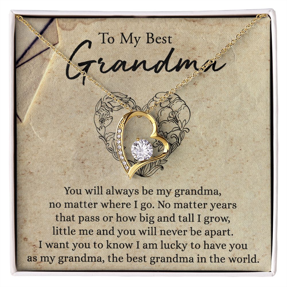 To My Grandma Necklace, Gift for Grandmother Necklace, Mothers Day Gift For Grandma Nana, Grandma Jewelry From Grandchildren GrandKids , Jewelry Box Gift For Grandma Grandmother6 Forever Love Necklace