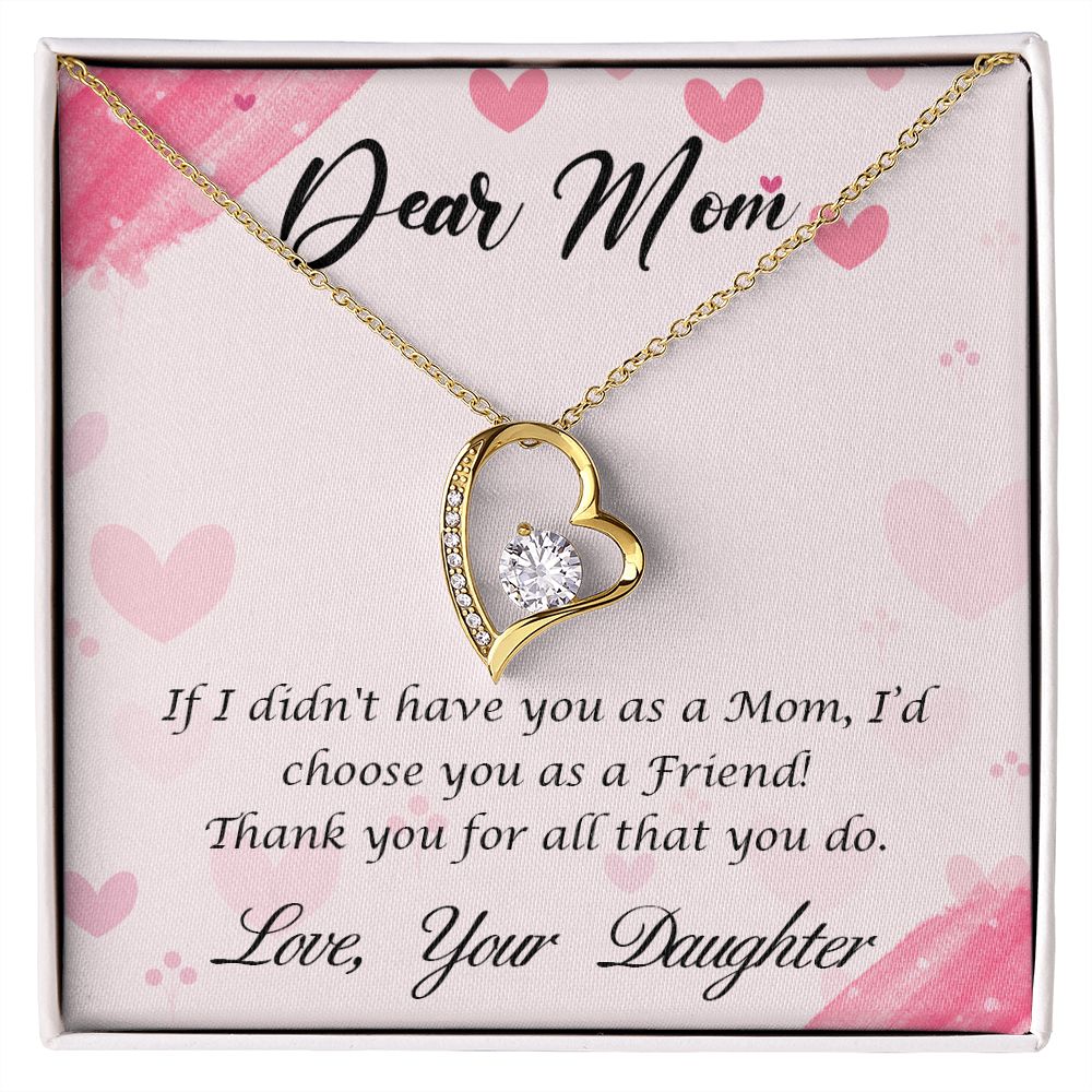 To My Mom Necklace, Gift For Mom, Mother's Day Gift from Daughter, Mom Jewelry Gift for Mothers Day, Birthday Gift for Mother, Moms Gift from Daughter Son, Necklace for Mom Mother 10 Forever Love Necklace