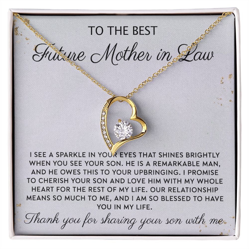 Gift to MIL Mother of the Groom Gift From Bride Wedding Gift Pendants from Bride Gifts for Mom Mother of the Bride Necklace Unique Groom Mom Forever Love Necklace