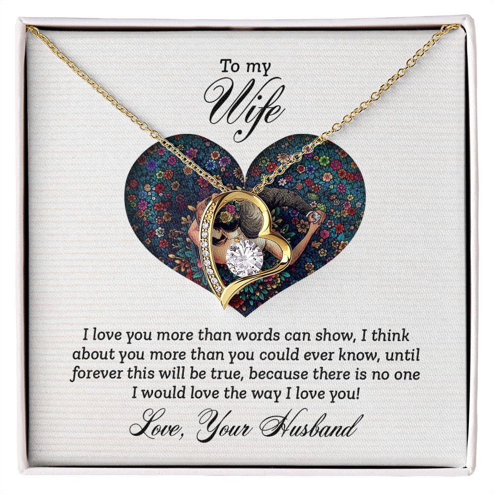 Birthday Gifts For Wife, Necklace Gifts For Wife From Husband, To My Wife Jewelry For Women , To My Wife Necklace  from Husband Wedding Anniversary Present For Wife, Beautiful Wife Jewelry Christmas23 Forever Love Necklace