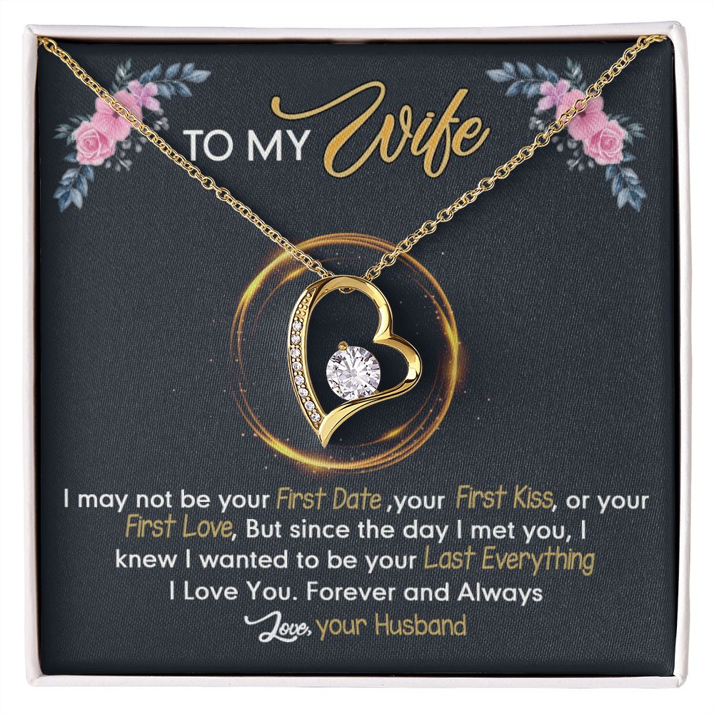 Birthday Gifts For Wife, Necklace Gifts For Wife From Husband, To My Wife Jewelry For Women , To My Wife Necklace  from Husband Wedding Anniversary Present For Wife, Beautiful Wife Jewelry Christmas24 Forever Love Necklace