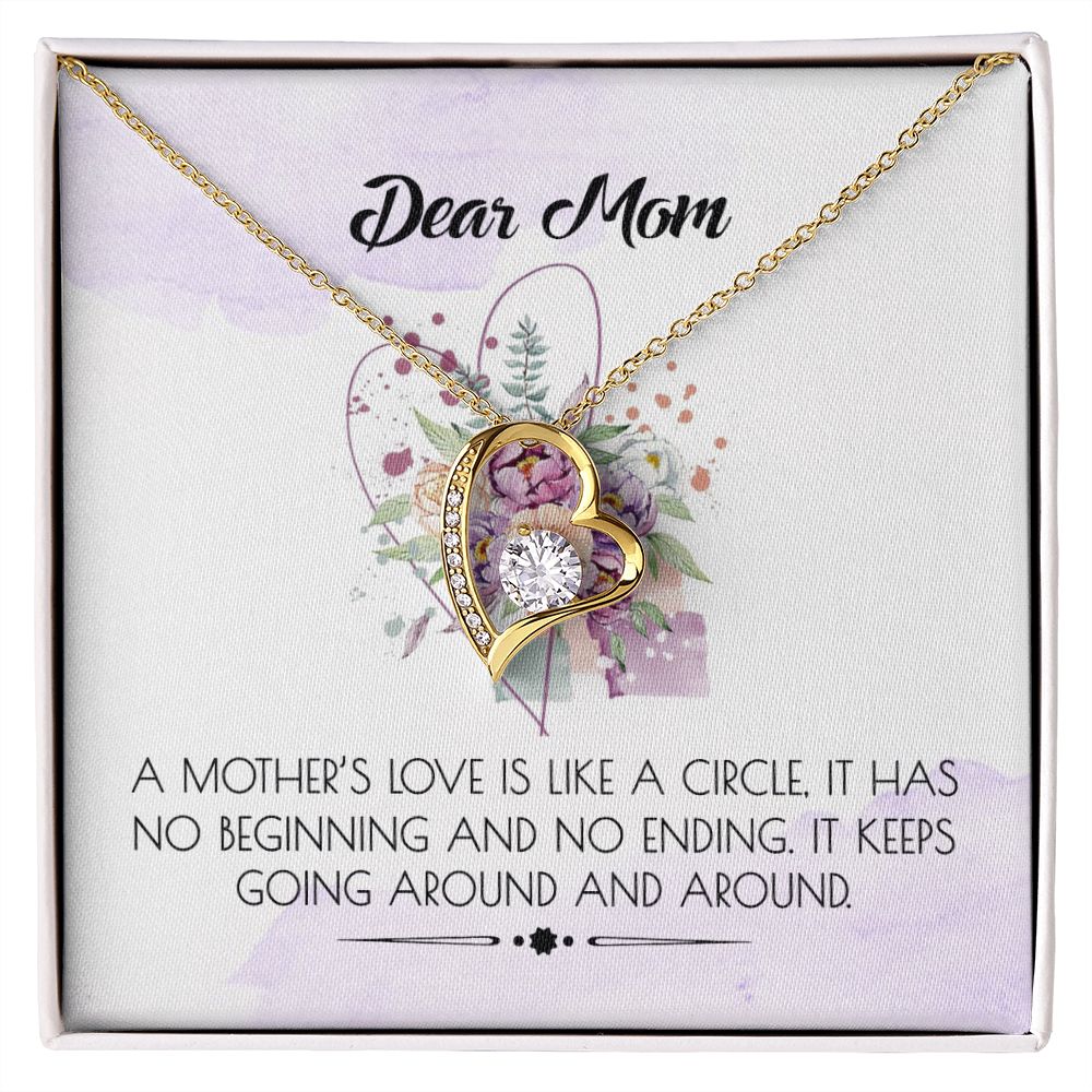 To My Mom Necklace Pendant Gift From Daughter Or Son Happy Mother's Day Gift For Mom Birthday, Anniversary Forever Love Necklace