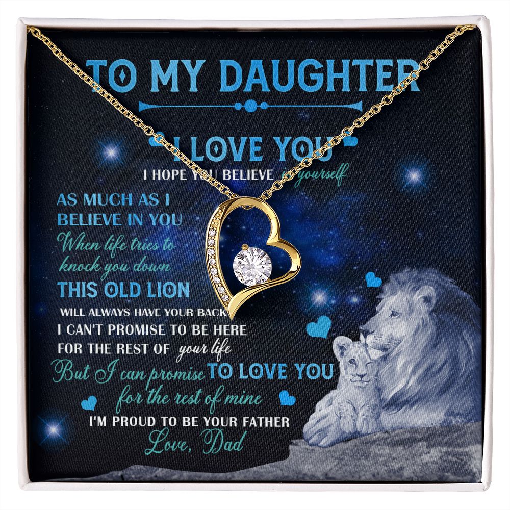 Dad To Daughter Necklace Jewelry Gift for Daughter from Dad Father Daughter Gift 175009114907 Forever Love Necklace
