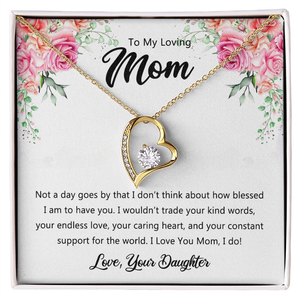 To My Mom Necklace, Gift For Mom, Mother's Day Gift from Daughter, Mom Jewelry Gift for Mothers Day, Birthday Gift for Mother, Moms Gift from Daughter Son, Necklace for Mom Mother 9 Forever Love Necklace