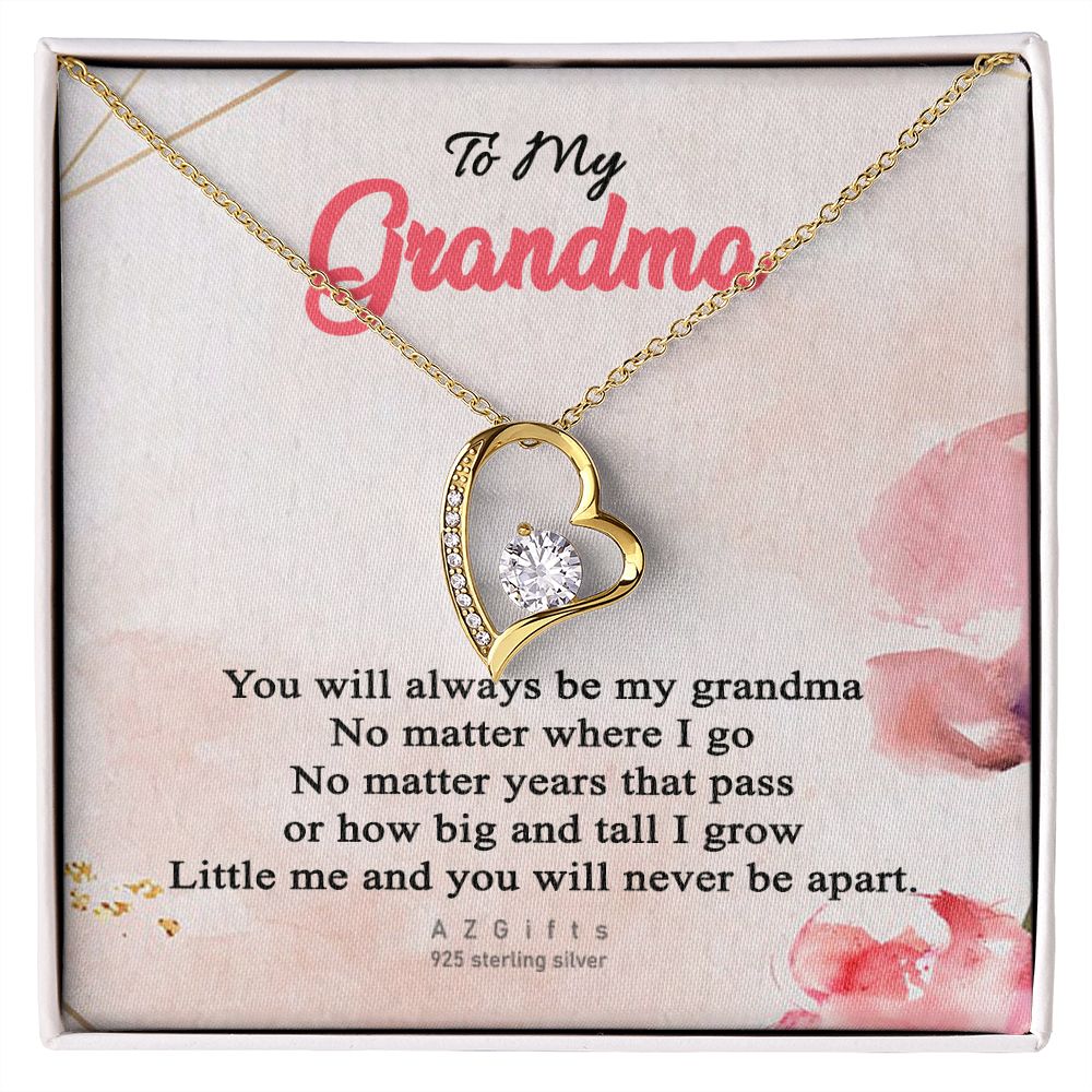 To My Grandma Necklace, Gift for Grandmother Necklace, Mothers Day Gift For Grandma Nana, Grandma Jewelry From Grandchildren GrandKids , Jewelry Box Gift For Grandma Grandmother13 Forever Love Necklace