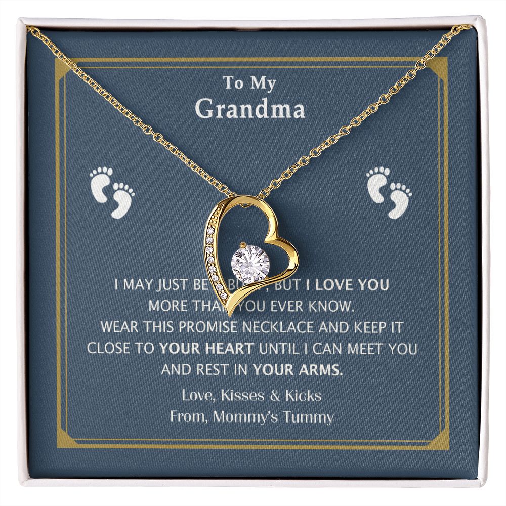 To My Grandma Necklace, Gift for Grandmother Necklace, Mothers Day Gift For Grandma Nana, Grandma Jewelry From Grandchildren GrandKids , Jewelry Box Gift For Grandma Grandmother17 Forever Love Necklace