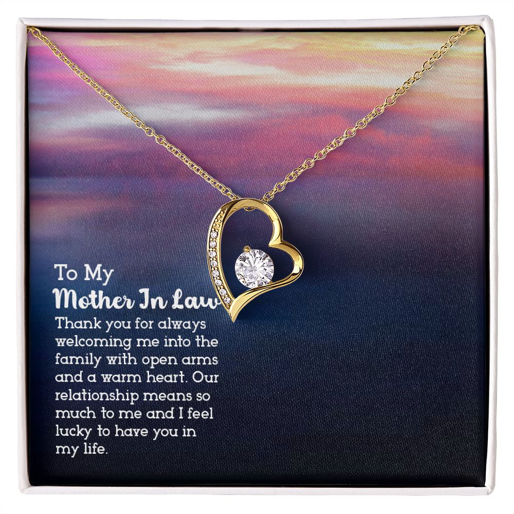 Mother in Law Necklace, Jewelry for Women, Future Mother in Law Gifts from Daughter in Law, Mother of Bride Gifts For Mother in Law, Birthday Gifts For Mother In Law From Daughter In Law13 Forever Love Necklace