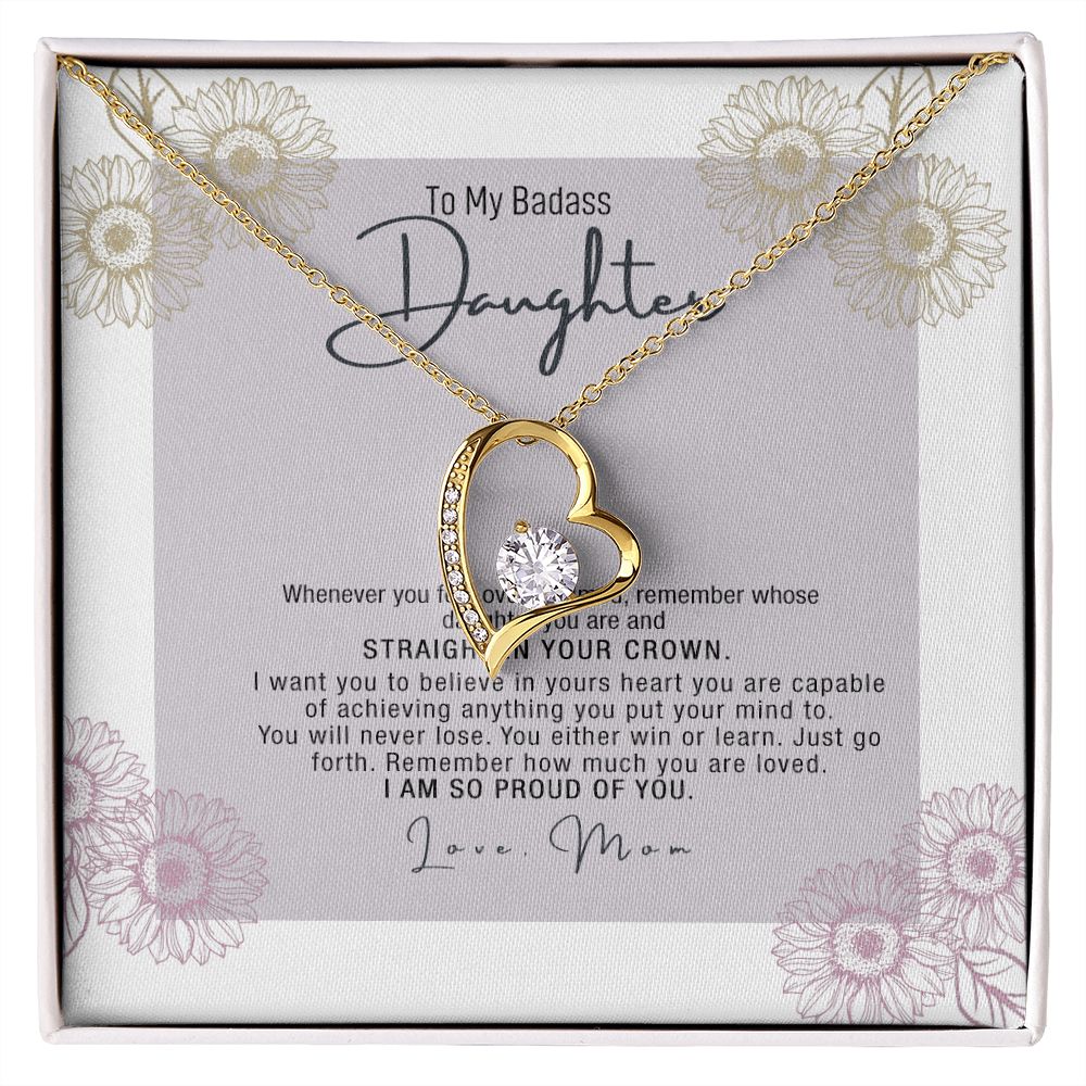 Daughter Necklace Gift From Mom Mother Daughter Jewelry Gift 21st Birthday Xmas Forever Love Necklace