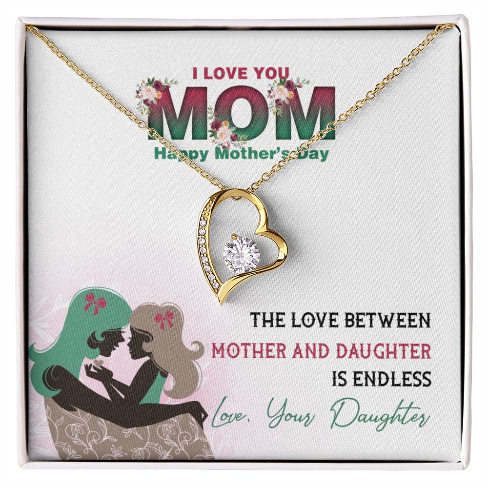 Mom Necklace Gifts for Mom from Daughter to Mom Gifts for Mothers Day from Daughter, To My Mom Necklace from Daughter to Mom Birthday Gifts Necklace with Message Card and Gift Box2236 Forever Love Necklace