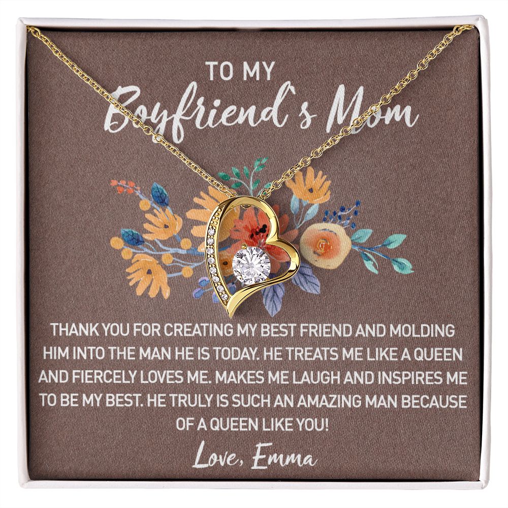 Gift for Boyfriend's Mom, Boyfriend Mom Gift, To My Boyfriends Mom's Gift, Mother's Day Gift for Boyfriends Mom, Boyfriend Mom Forever Love Necklace