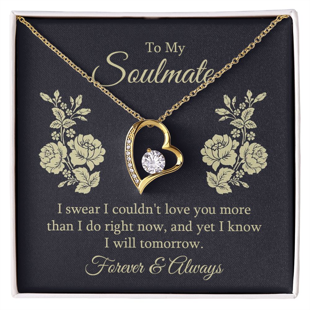 To my soulmate - I swear I couldn't love you Forever Love Necklace