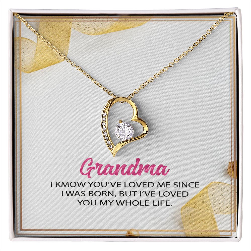 To My Grandma Necklace, Gift for Grandmother Necklace, Mothers Day Gift For Grandma Nana, Grandma Jewelry From Grandchildren GrandKids , Jewelry Box Gift For Grandma Grandmother12 Forever Love Necklace