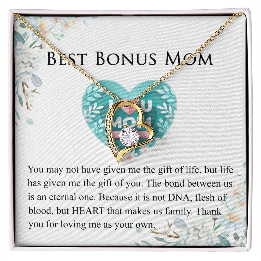 Mother Daughter Necklace as Daughter Gift from Mom, Mom Necklace as Christmas Gift for Mom from Son, Birthday Gift for Mother in Law Necklace, Bonus Mom Gifts for Step Mom Necklace Forever Love Necklace