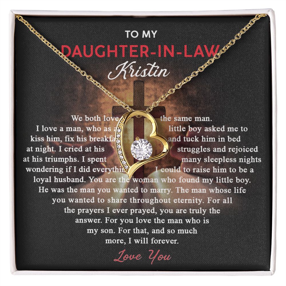 Daughter In Law Gifts Ideas, Daughter In Law Necklace, Gifts For Future Daughter In Law, Daughter In Law Birthday Gifts, Daughter-in-law Gifts From Mother In Law, Birthday Gifts For Daughter8 Forever Love Necklace