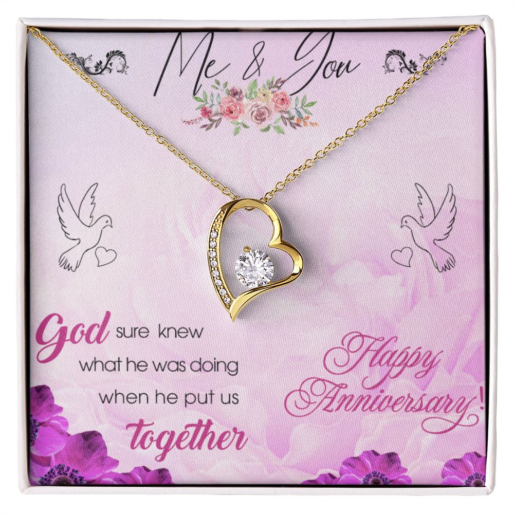To My Wife Necklace, Wedding Anniversary Jewelry For Women, Necklace For Wife from Husband, Gift For Wife Birthday Gifts From Husband Necklace, Jewelry With Message Card In A Gift Box8 Forever Love Necklace