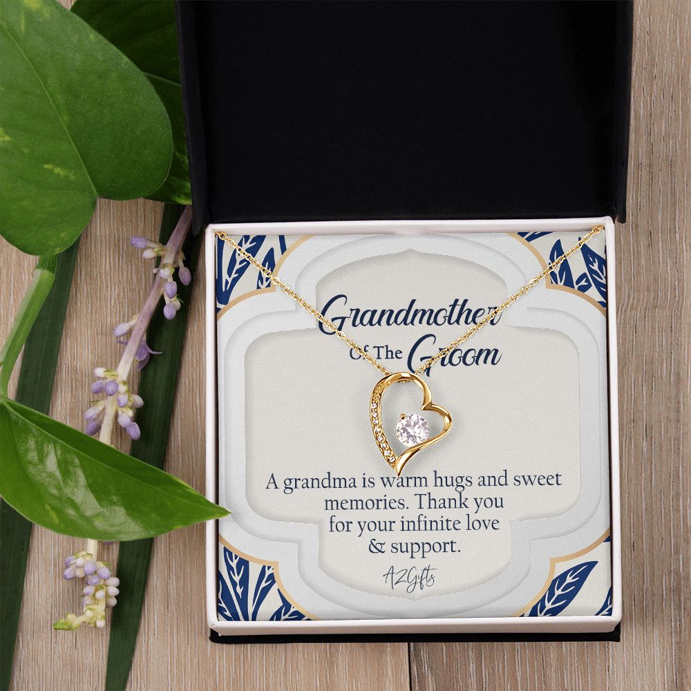To My Grandmother Necklace, Gift for Grandmother Necklace, Mothers Day Gift For Grandma Nana, Grandma Jewelry From Grandchildren GrandKids , Jewelry Box Gift For Grandma Grandmother3 Forever Love Necklace