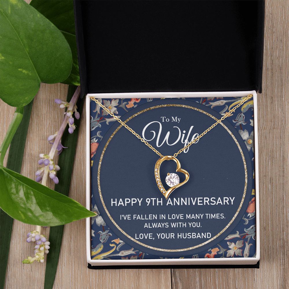 To My Wife Necklace from Husband, Personalized Necklace for Women, Luxury Necklace for Wife from Man Men, Wedding Anniversary Present For Wife, Beautiful Wife Jewelry Christmas Birthday Gifts For Wife6 Forever Love Necklace