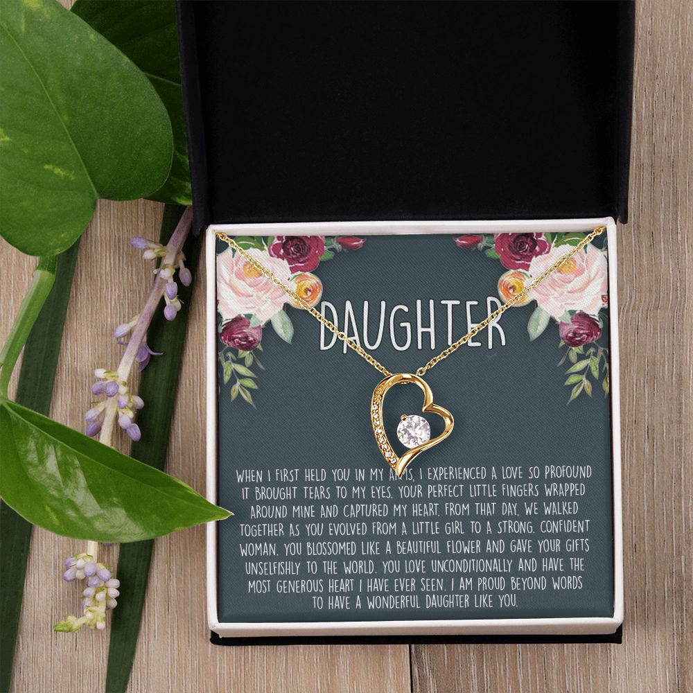 Daughter Necklace Gift for Daughter, Daughter Jewelry, Mother Daughter Forever Love Necklace