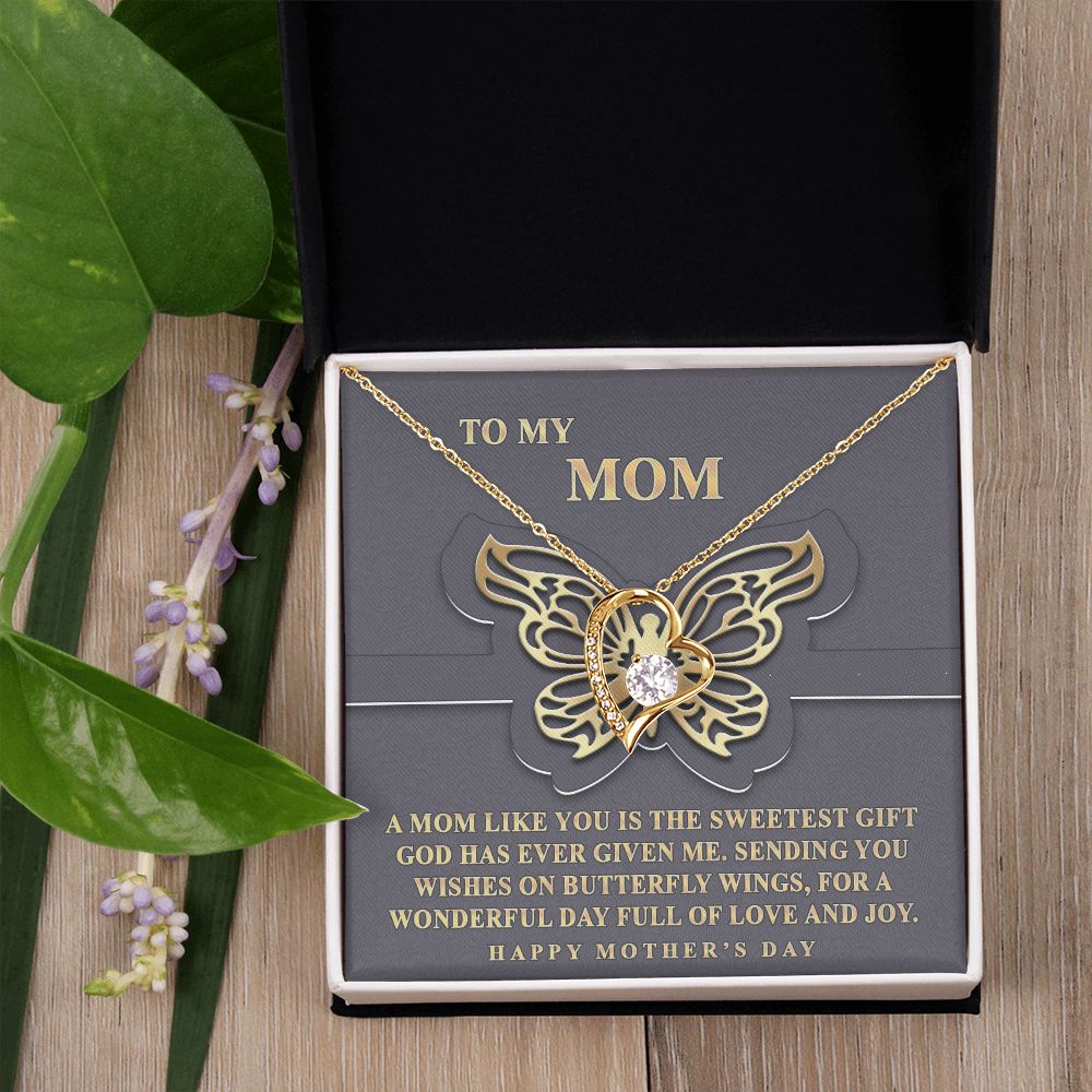 To My Mom Necklace, Gift For Mom, Mother's Day Gift from Daughter, Mom Jewelry Gift for Mothers Day, Birthday Gift for Mother, Moms Gift from Daughter Son, Necklace for Mom Mother 12 Forever Love Necklace