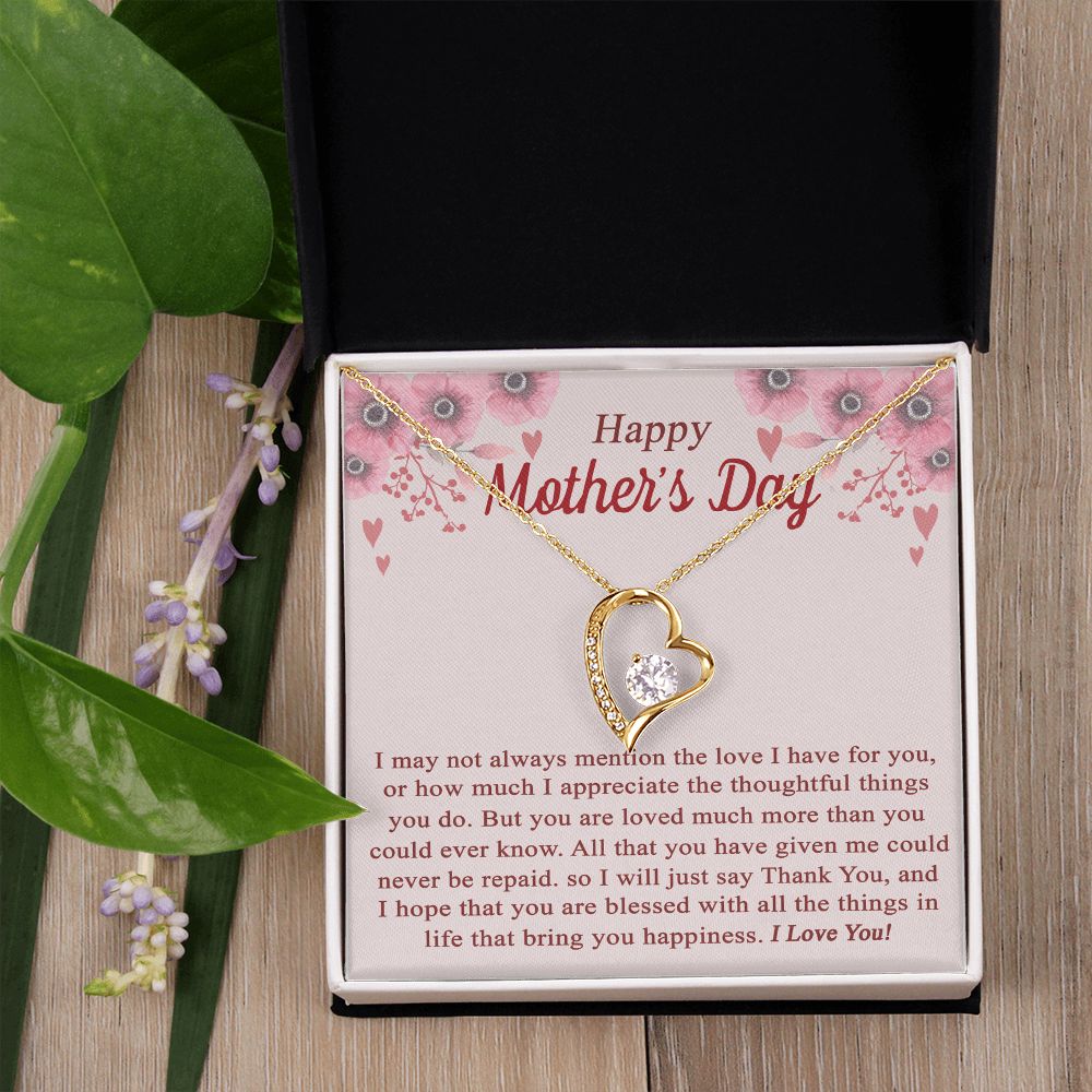 vTo My Mom Angel Mother Necklace Pendant Gift From Daughter Or Son With Message Card Gift For Mom Forever Love Necklace