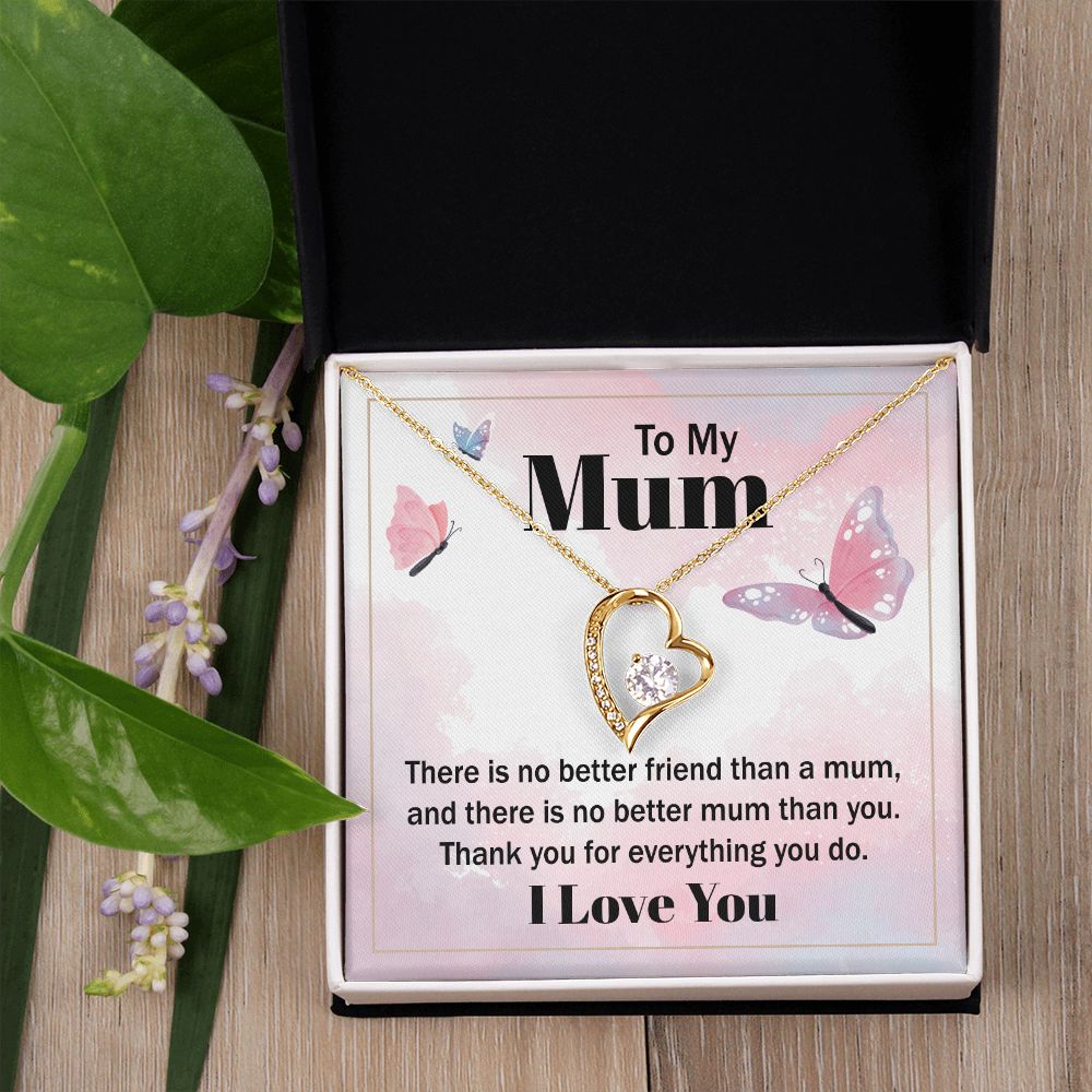 Mom Necklace Gifts for Mom from Daughter to Mom Gifts for Mothers Day from Daughter, To My Mom Necklace from Daughter to Mom Birthday Gifts Necklace with Message Card and Gift Box19 Forever Love Necklace
