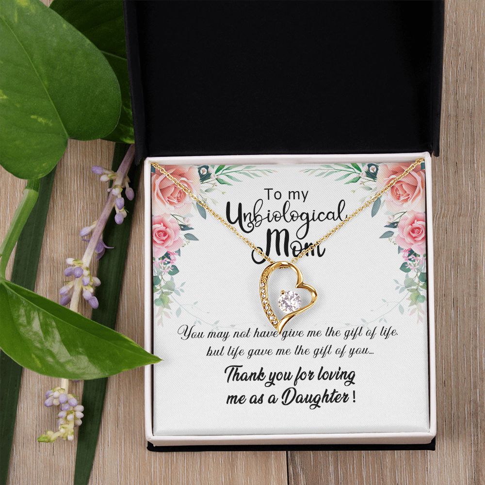 Unibological Necklace, Jewelry for Women, Future Mother in Law Gifts from Daughter in Law, Mother of Bride Gifts For Mother in Law, Birthday Gifts For Mother In Law From Daughter In Law Forever Love Necklace