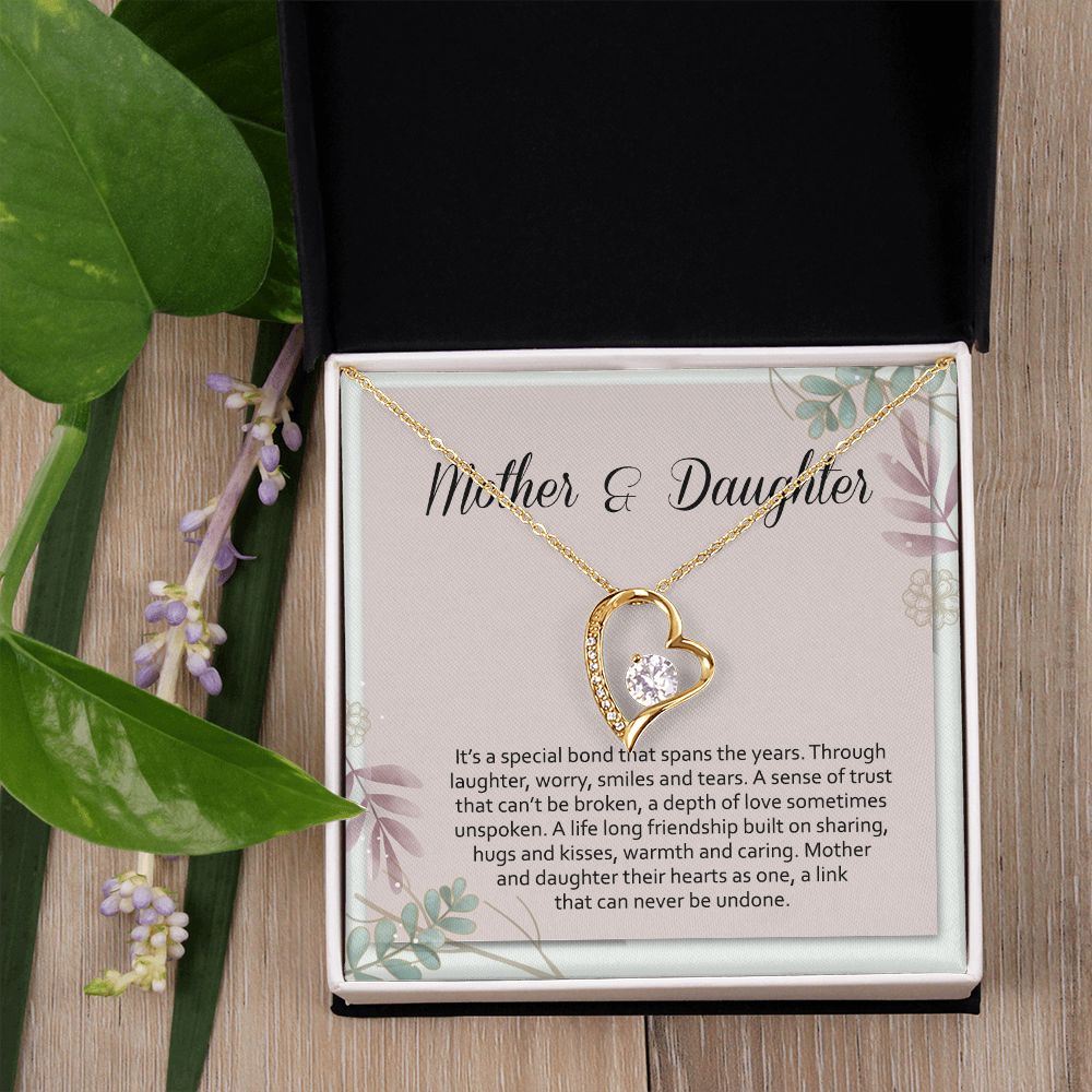 Mom Necklace Gifts for Mom from Daughter to Mom Gifts for Mothers Day from Daughter, To My Mom Necklace from Daughter to Mom Birthday Gifts Necklace with Message Card and Gift Box2245 Forever Love Necklace