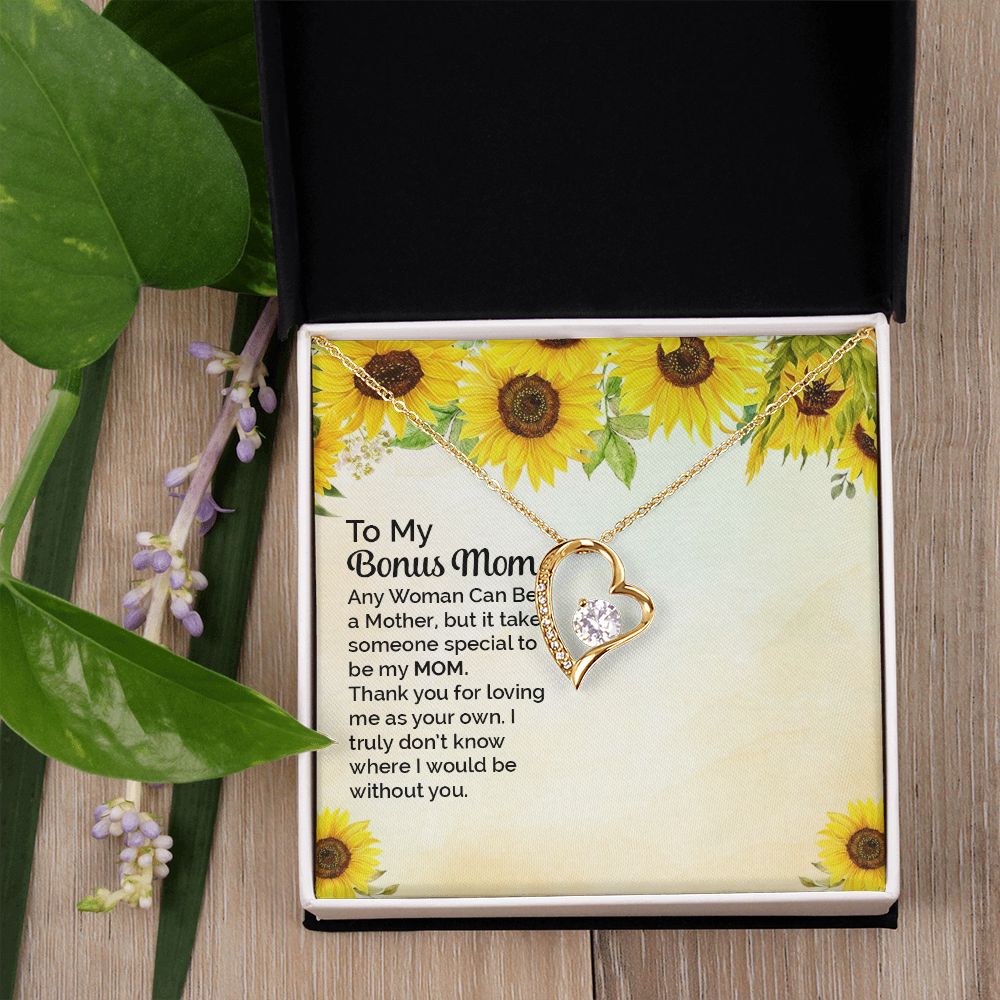 Mother Daughter Necklace as Daughter Gift from Mom, Mom Necklace as Christmas Gift for Mom from Son, Birthday Gift for Mother in Law Necklace, Bonus Mom Gifts for Step Mom Necklace3 Forever Love Necklace
