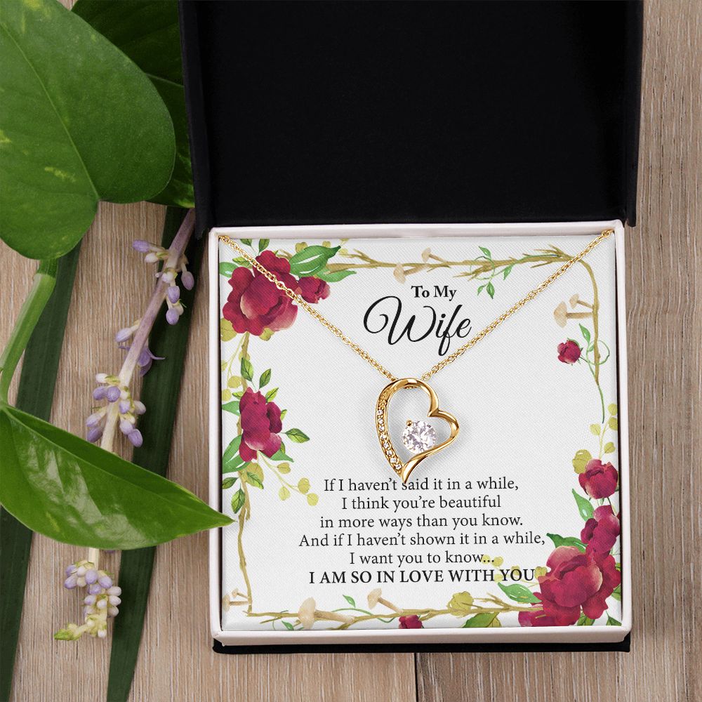 Birthday Gifts For Wife, Necklace Gifts For Wife From Husband, To My Wife Jewelry For Women , To My Wife Necklace  from Husband Wedding Anniversary Present For Wife, Beautiful Wife Jewelry Christmas19 Forever Love Necklace