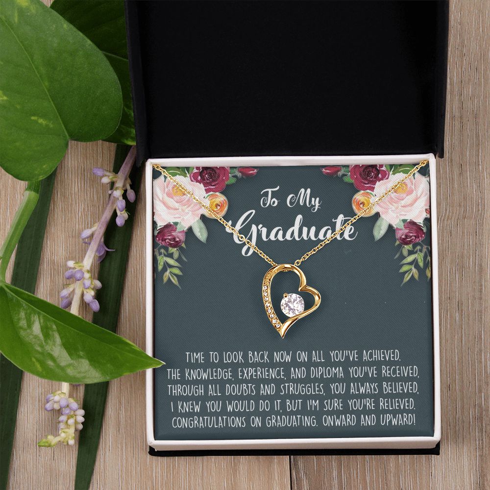 Graduation Gift Necklace for Girls Jewelry, College, High School, Elementary School, Senior Graduation Congrats Graduation Pendants Gift For Daughter, Granddaughter, Niece, Sister Forever Love Necklace