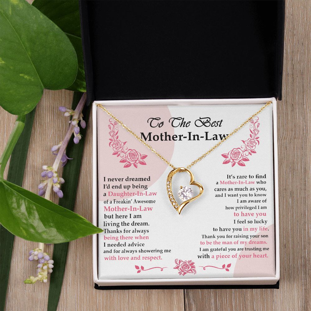 Mother in Law Necklace, Jewelry for Women, Future Mother in Law Gifts from Daughter in Law, Mother of Bride Gifts For Mother in Law, Birthday Gifts For Mother In Law From Daughter In Law6 Forever Love Necklace